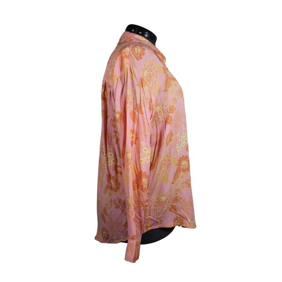 Z Supply women's Ruby‎ long sleeve floral collared button front shirt M - Picture 4 of 9